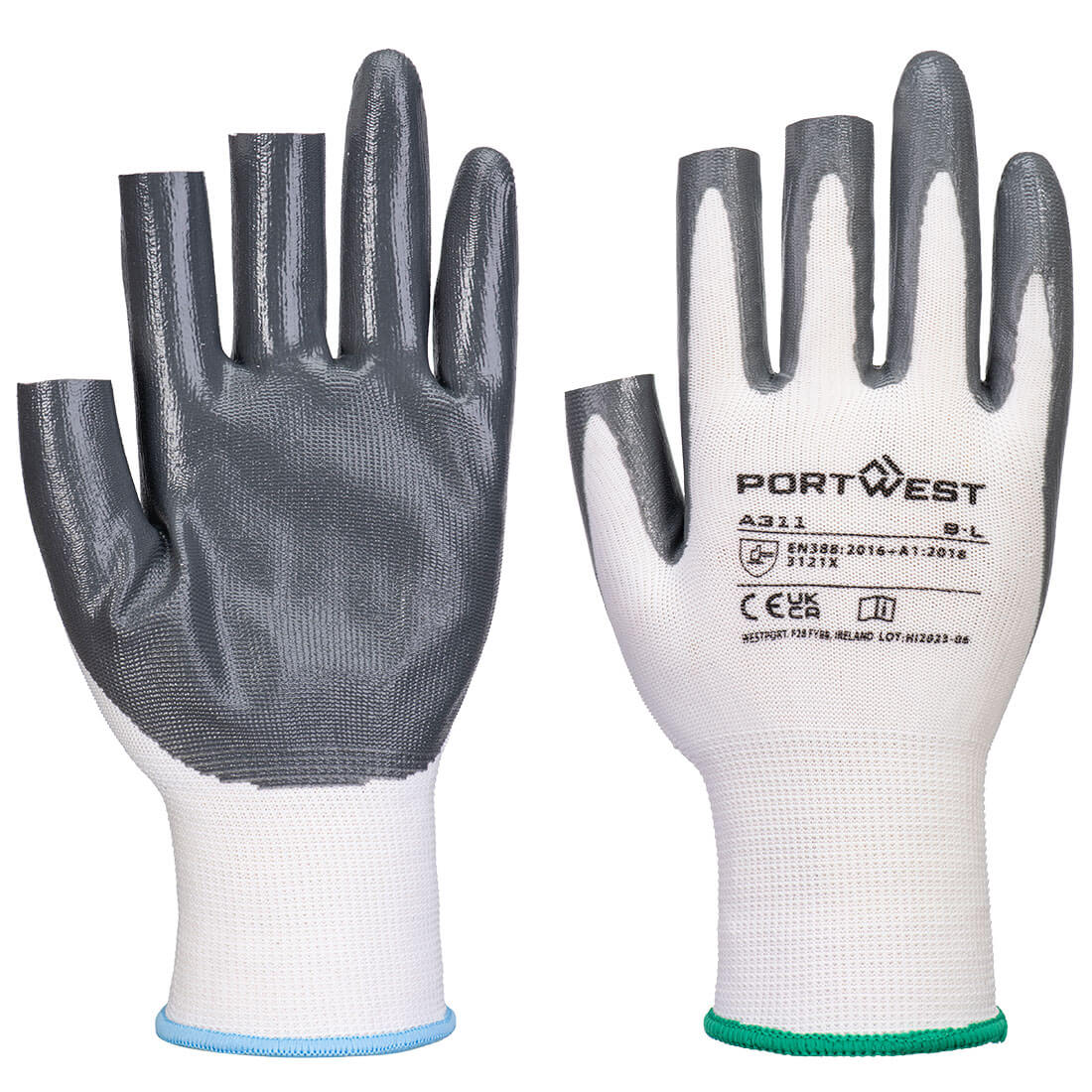 Grip 13 Nitrile 3 Fingerless Glove